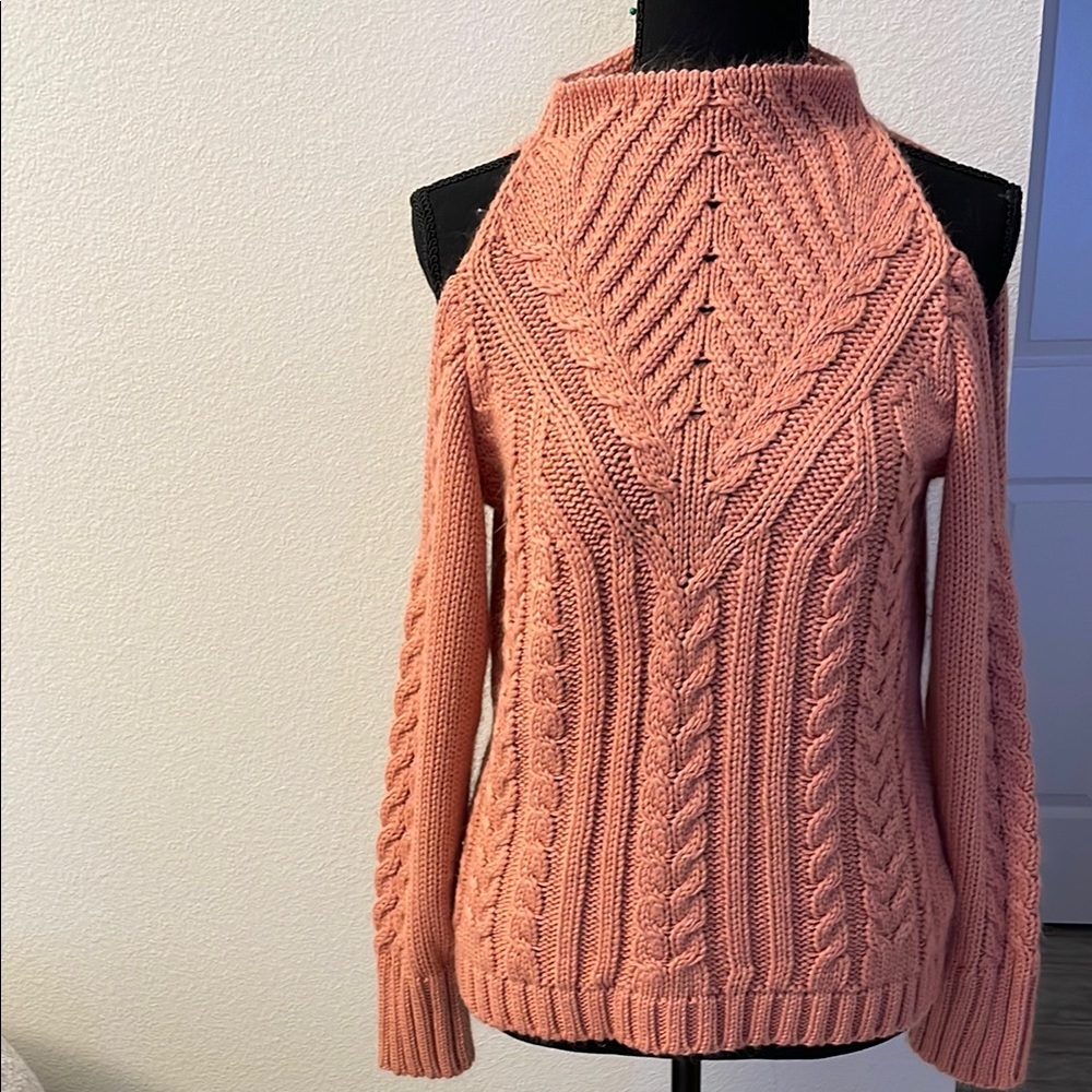 Pink Cable Knit Sweater